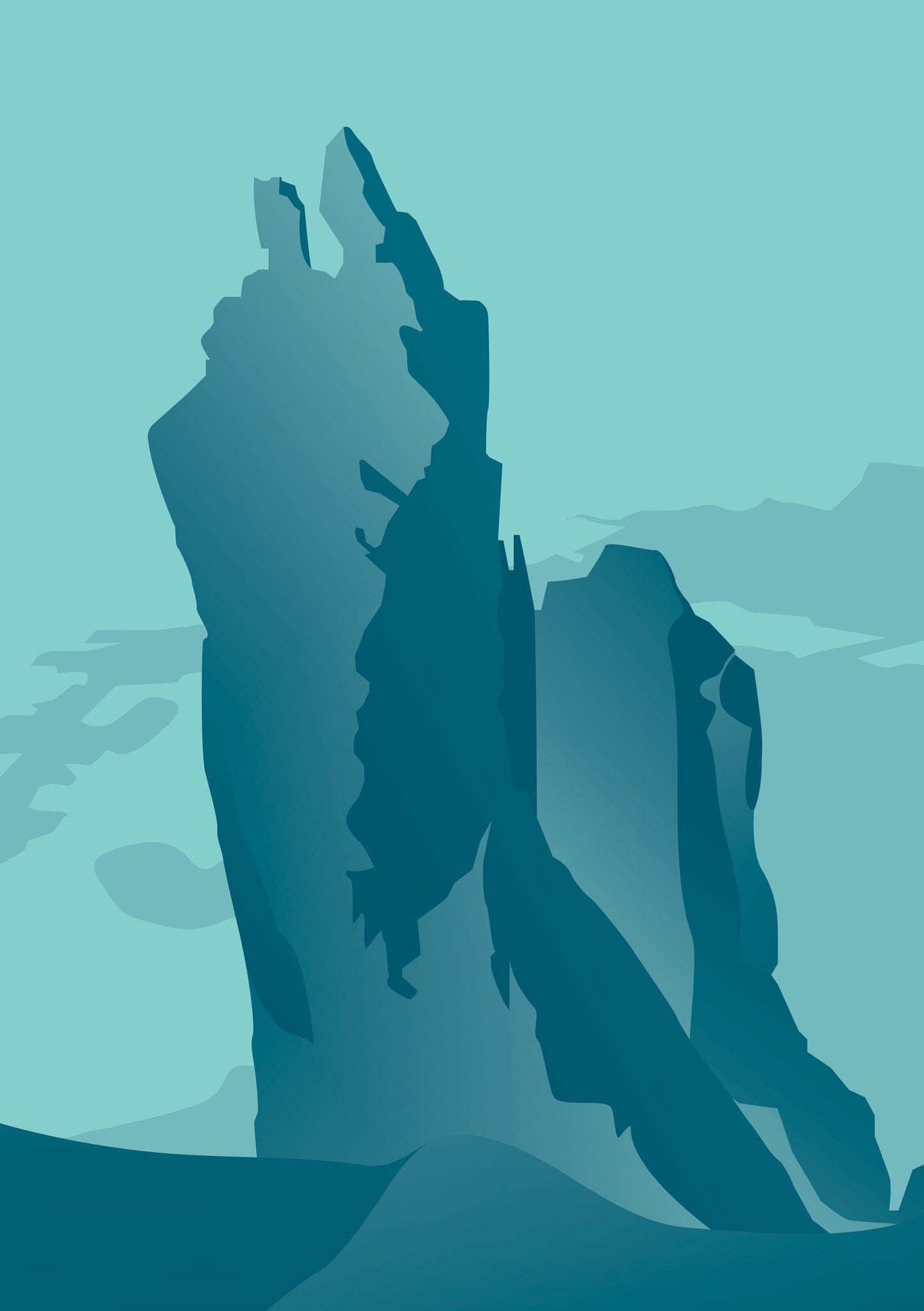 Svolværgeita, blå