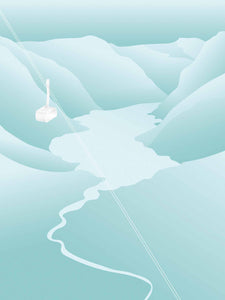 Loen skylift, lyseblå