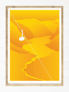 Loen skylift, oransje