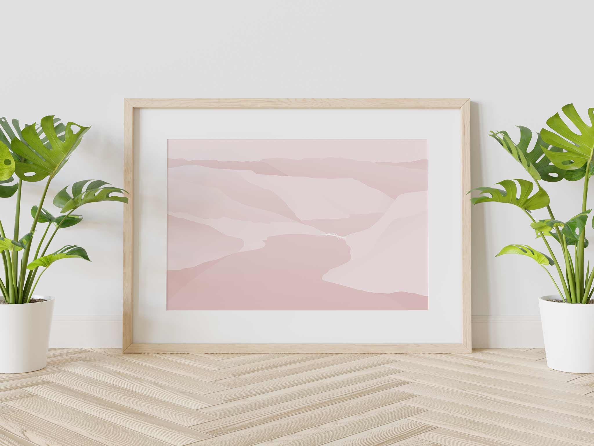 Sogndal sett frå Storehogen, dusty pink