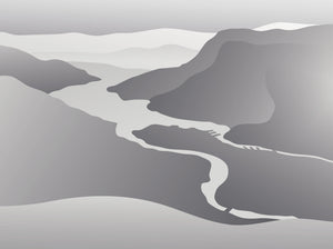 Førde sett fra Hafstadfjellet, gråtoner