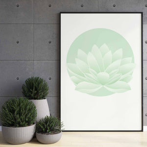 Lotus-blomst, dusty mint